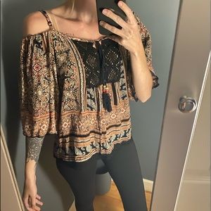 Cold Shoulder BOHO Top